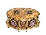 a decorative box that is sitting on top of a table