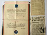 an old document with a piece of paper on top of it next to a piece of paper with a picture of a man