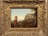 an image of a painting of a man and a woman in a landscape