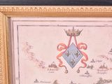 a picture of a picture of a map in a gold frame