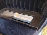 a small window in the back seat of a car