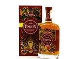 the bottle of fortin is next to a box of liquor