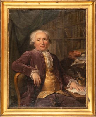 CAILLAT Antoine (1765-?) : "Portrait d'un soyeux lyonnais", HST sbd, m
