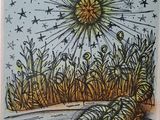 une photo représentant un dessin d'une personne allongée par terre