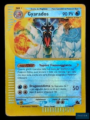 un gros plan d'une carte Pokémon sur laquelle figure un dragon