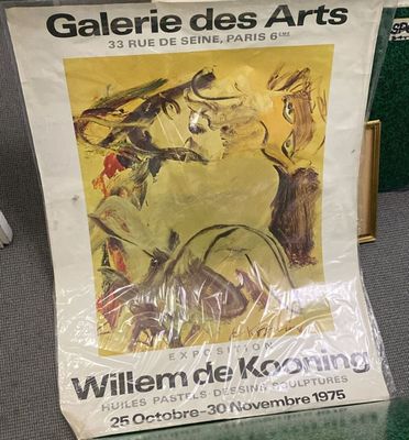 Réunion de deux affiches d'exposition dont : - Willem de Koo…