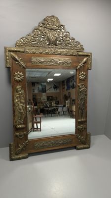 an image of a large mirror sitting on top of a white floor