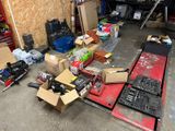 a lot of tools that are sitting on the floor