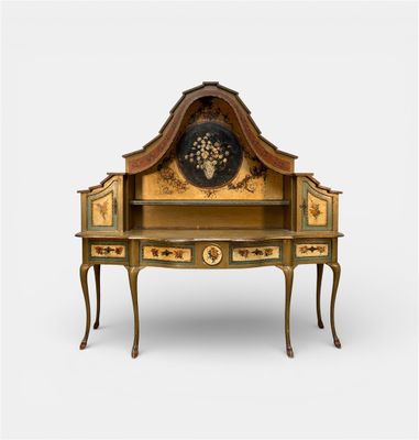 Rare buffet peint par l'artiste Paul HAGEMANS (1884-1959), s…