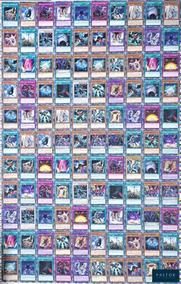 a close up of a wall covered in lots of different types of cards