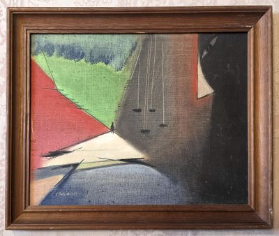 a picture of a painting hanging on the wall