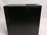 an image of a black computer case sitting on top of a white surface