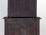 an old wooden chest sitting on top of a wooden floor