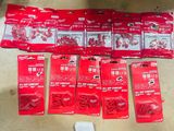 a lot of red packages on the floor next to each other