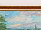 a picture of a painting on the wall of a room