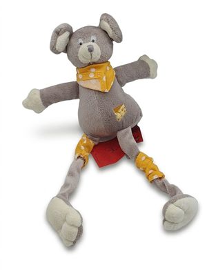 LES PETITES MARIES - Peluche souris Lily - Gris et jaune - C…