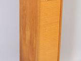 une petite armoire en bois munie d'une porte