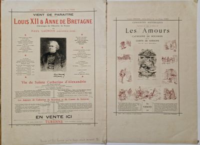 Lot de 2 affiches de librairie pour l'éditeur Hurtel à Paris…