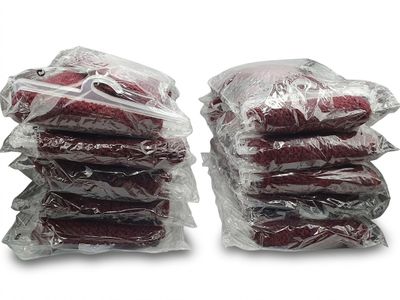 a lot of bags of food sitting on top of each other