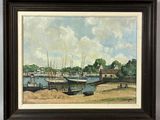 une image d'une peinture de bateaux sur l'eau