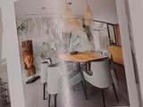 a picture of a brochure with pictures of a kitchen and dining room