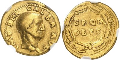 an image of a gold coin with a man ' s face on it