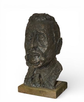 BLATAS Arbit, 1908-1999, Portrait d'homme, tête en bronze à …