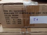 a cardboard box with a label on it sitting on a table