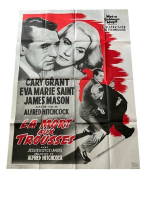 Affiche du film « La mort aux trousses » de Alfred Hitchcock…