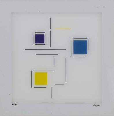 une image représentant un tableau composé de carrés bleus, jaunes et rouges
