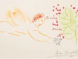 une image représentant le dessin d'un enfant représentant un ange et des fleurs