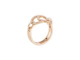 a gold ring with diamonds on a white background