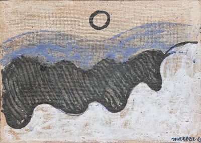 une image représentant un tableau d'une vache avec un cercle en arrière-plan