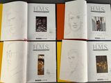 four pages of a book with a picture of a man and a woman