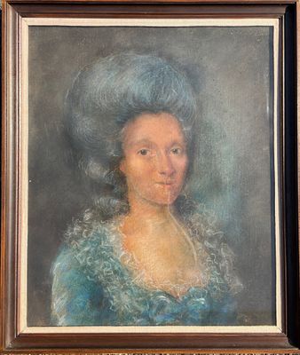 Portrait au pastel de Marguerite Marie FROGERAY, 43 x 52 cm