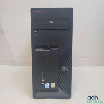 a black desktop computer sitting on top of a table