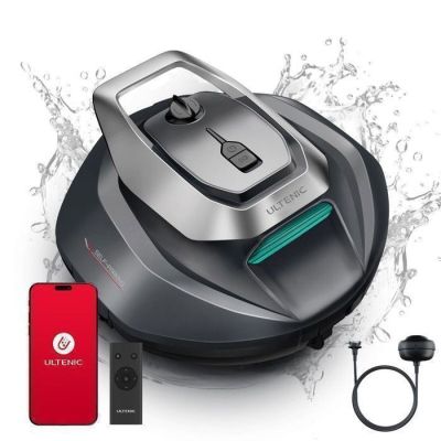une image représentant un aspirateur robot à côté duquel se trouve un téléphone rouge