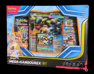 une boîte de cartes Pokémon exposée dans un magasin