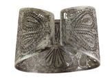 sterling silver cuff bracelet with filigree filigree design