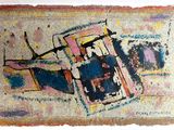 tableau représentant un tableau où figurent un chat et un chien sur un tapis