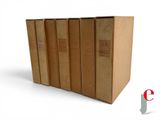 five books stacked on top of each other on a white surface