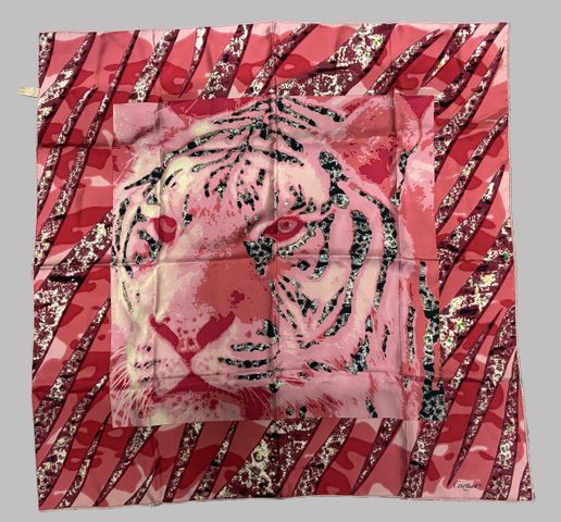 Foulard en soie CARTIER. 