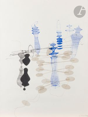 an image of a drawing of chess pieces on a table