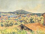 an image of a painting of a view of a village