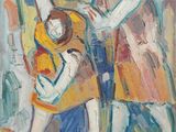 une image représentant un tableau où figurent un homme et une femme avec une guitare