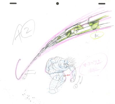 esquisses d'un dessin représentant un chat poursuivant un autre chat à la longue queue