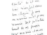an image of a handwritten letter from a man who is holding a tennis racquet
