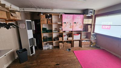 une pièce dans laquelle se trouvent une moquette rose et un tapis rose