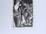 a black and white picture of a man and a woman