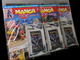 a lot of comics in the bags on the table